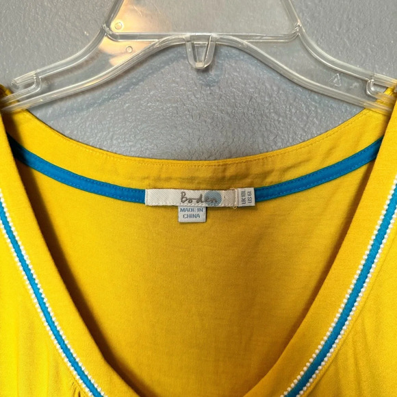 BODEN SOFT COTTON BLEND JERSEY YELLOW SIENNA DRESS 10L - Picture 4 of 7